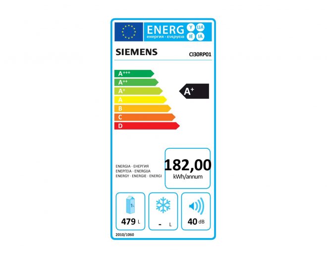 Energieeffizienz-Label Angebotsküche Schüller Next 125