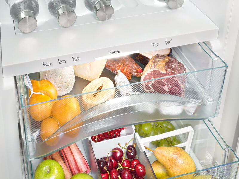 Bild von Fleisch- und Obstfach in Liebherr-Kühlschrank BioFresh