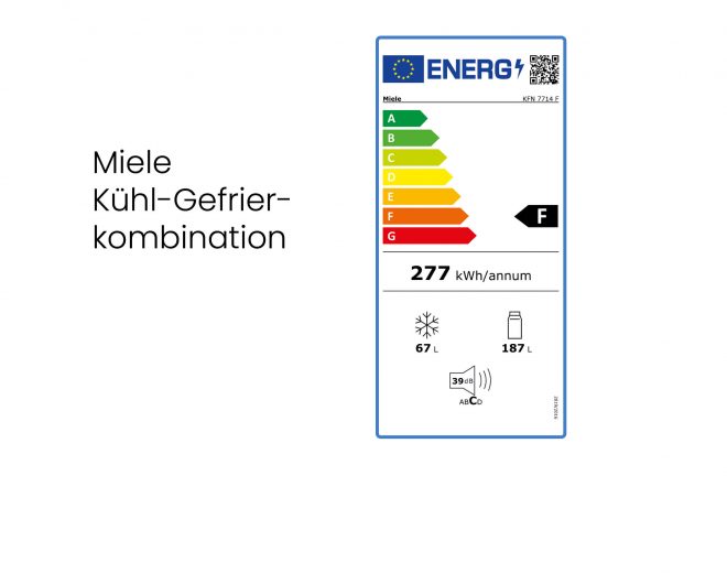EEK-Etikett Miele Kühl-Gefrier-Kombination